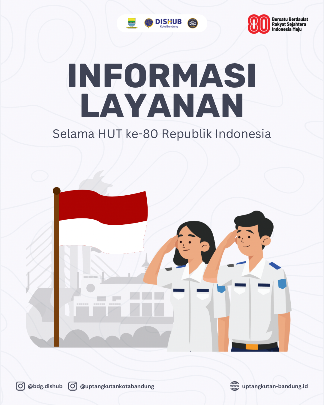 Informasi Layanan TMB, Bandros, dan Boseh pada HUT ke-80 Republik Indonesia