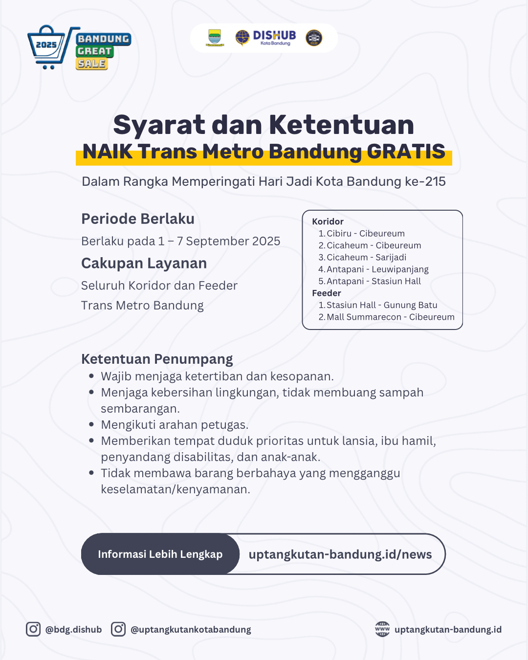 Gratis Naik Trans Metro Bandung (TMB) Selama Bandung Great Sale 2025, Catat Tanggalnya! 🎉🚌 slide 2