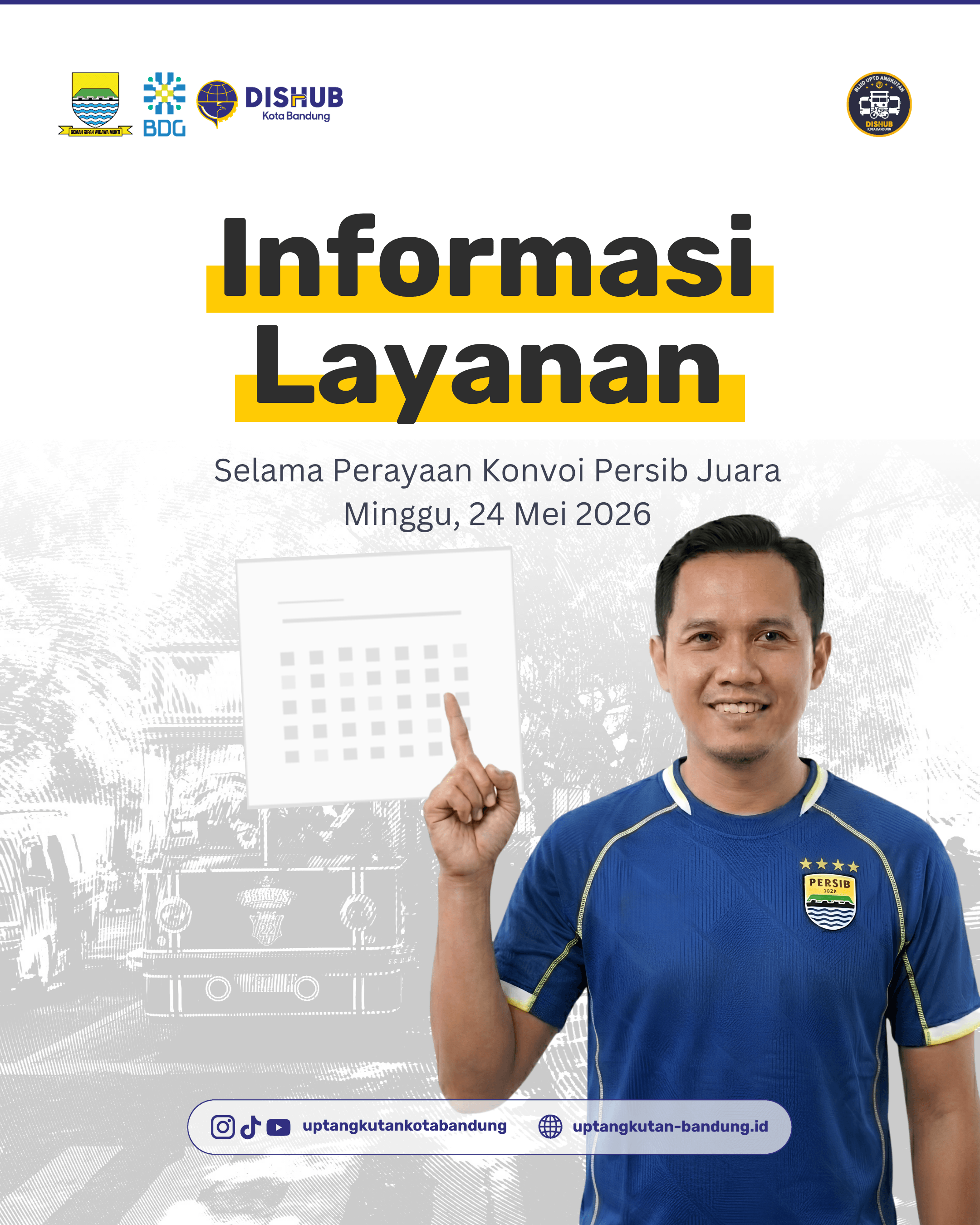 Penyesuaian Operasional Trans Metro Bandung, BANDROS, dan BOSEH Saat Konvoi Kemenangan Persib